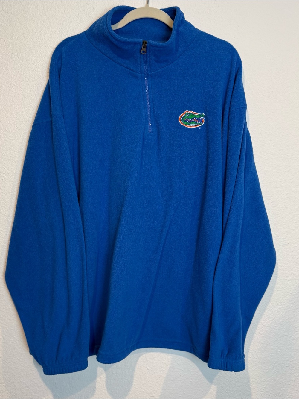 Florida Gators Quarter Zip Pullover Fleece Sweatshirt Mens 2XL VNT Blue Red Oak